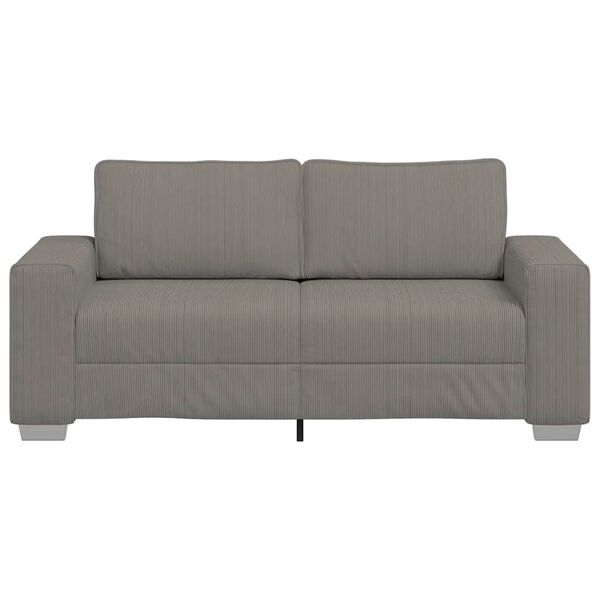 vidaXL Zweisitzer-Sofa Hellgrau 140 cm Cordstoff