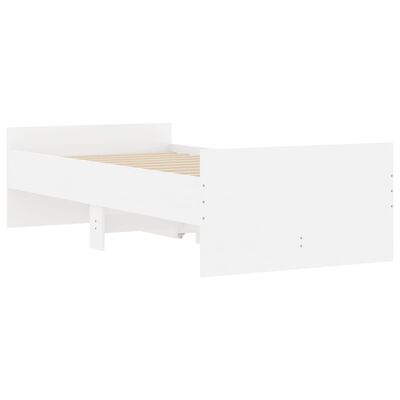 vidaXL Bett mit Schubladen Weiß 75x190 cm