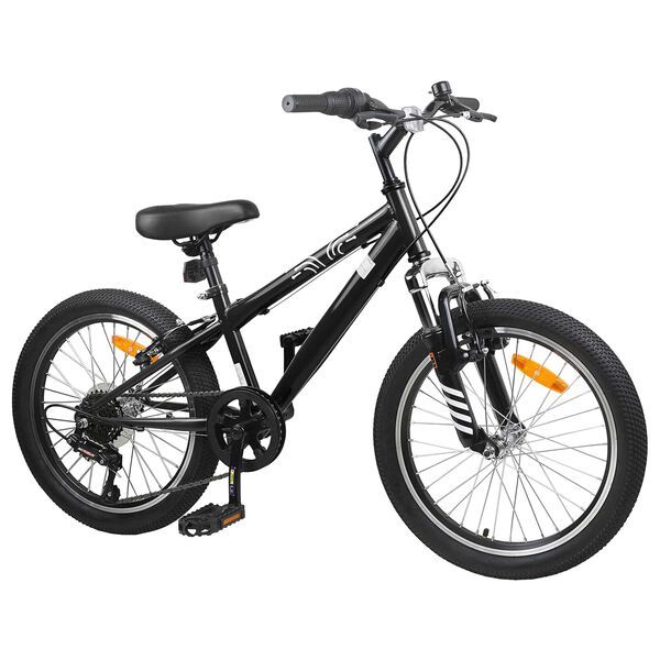 vidaXL Kids Mountain Bike 20 Zoll 6-Speed f&uuml;r 5-8 Jahre alt Schwarz