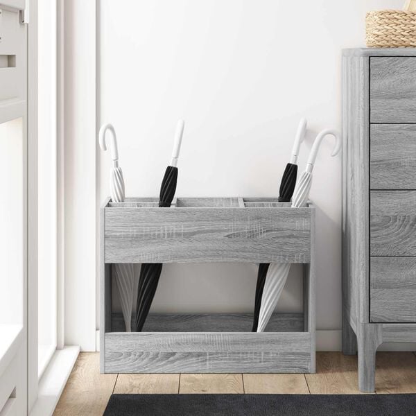 vidaXL Sonnenschirmhalter Graues Sonoma 65 x 24 x 50 cm Holzwerkstoff