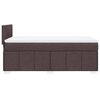 vidaXL Boxspringbett mit Matratze Dunkelbraun 100x200 cm Stoff