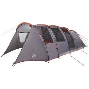 vidaXL Tunnelzelt Grau und Orange 675 x 392 x 210 cm