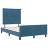 vidaXL Boxspringbett mit Kopfteil Dunkelblau 120 x 200 cm Samt