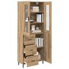 vidaXL Highboard mit Schubladen 2 pcs Artisan-Eiche Holzwerkstoff