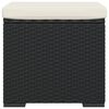 vidaXL Hocker mit Kissen 2 Stk. Schwarz 40x30x40 cm Poly Rattan