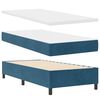 vidaXL Boxspringbett mit Matratze Dunkelblau 90 x 190 cm Samt