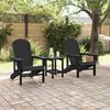 vidaXL Gartenstuhl 3 pcs Schwarz Polyethylen