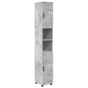 vidaXL Badezimmerschrank mit Speicher Beton Grau 30 x 35 x 192 cm