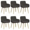 vidaXL Esszimmerst&uuml;hle 6 pcs Boucl&eacute; Dunkelgrau 59 x 57 x 85 cm