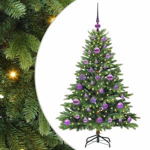 vidaXL K&uuml;nstlicher Weihnachtsbaum mit 150 LEDs Gr&uuml;n 120 cm PE und PVC
