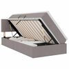 vidaXL LED-Speicherbett mit Matratze Taupe 90 x 200 cm Stoff