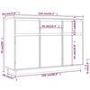 vidaXL Sideboard 110x36x75 cm Massivholz Kiefer