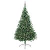 vidaXL K&uuml;nstlicher vorbeleuchteter Weihnachtsbaum Gr&uuml;n 240 cm PVC