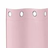 vidaXL Verdunkelungs-Vorh&auml;nge mit Ringen 2 pcs Babyrosa 245 x 140 cm