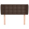 vidaXL Kopfteil mit Ohren Braun 83x23x78/88 cm Kunstleder