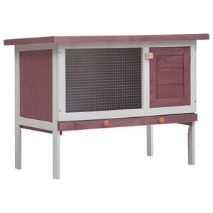 vidaXL Kaninchenstall 1 Ebene Braun Holz