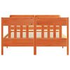 vidaXL Massivholzbett ohne Matratze Wachsbraun 140x190 cm Kiefernholz