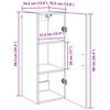vidaXL Wandschrank Artisan-Eiche 34,5 x 34 x 90 cm Holzwerkstoff