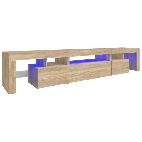 vidaXL TV-Schrank mit LED-Leuchten Sonoma-Eiche 215x36,5x40 cm