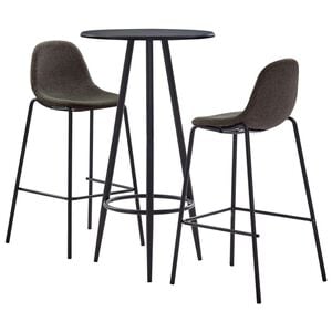 vidaXL 3-tlg. Bar-Set Stoff Dunkelgrau