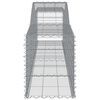 vidaXL Gabionen mit Hochbogen 9 Stk. 400x50x60/80cm Verzinktes Eisen