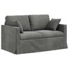 vidaXL Sofa 2 pcs Dunkelgrau 138 x 78 x 80 cm Samt