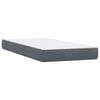 vidaXL Boxspringbett mit Matratze Dunkelgrau 180x220 cm Samt