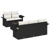 vidaXL Garten-Sofa-Set 6 stk. 5-Sitzanzahl Schwarz und Creme