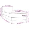 vidaXL Boxspringbett mit Matratze & LED Creme 100x200 cm Stoff