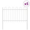 vidaXL Gartenzaun BOXTEL 5 stk. 8,5 x 1,2 m Pulverbeschichteter Stahl