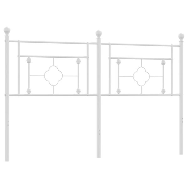 vidaXL Ersatz-Kopfteil Metall Wei&szlig; 160 cm