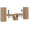 vidaXL Badezimmerm&ouml;bel-Set 5 Stk. Artisan-Eiche 33 x 34,5 x 100 cm
