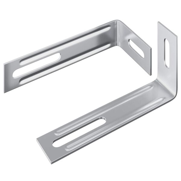 vidaXL Anti-Kipp-Halterung Uni 2 pcs Silber 74,5 x 15 x 32 mm Eisen