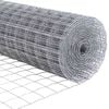 vidaXL Zaun mit Pfosten Silber 0,4 x 25 m Stahl