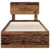 vidaXL Bettrahmen mit Kopfteil Altholz 100 x 200 cm Holzwerkstoff