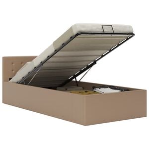 vidaXL Stauraumbett Hydraulisch Cappuccino-Braun Kunstleder 100&times;200 cm