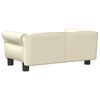 vidaXL Hundebett Creme 70x45x30 cm Kunstleder