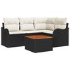 vidaXL Gartensofa-set 5 stk. Schwarz Poly-Rattan