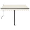 vidaXL Standmarkise Manuell Einziehbar 300x250 cm Creme