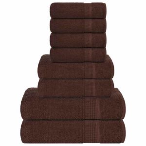 vidaXL 8-tlg. Handtuch-Set FROGN Braun 360 g/m&sup2;