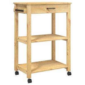 vidaXL K&uuml;chenwagen MONZA 60x40x88,5 cm Honigwachs Massivholz Kiefer