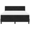 vidaXL Boxspringbett mit Matratze Schwarz 200 x 140 cm Samt