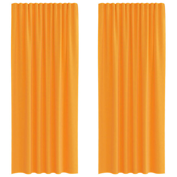 vidaXL Voile Vorhänge mit Stangentaschen 2 Stk. Orange