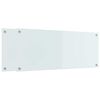 vidaXL Küchenrückwand 2 pcs Weiß 100 x 40 cm Gehärtetes Glas