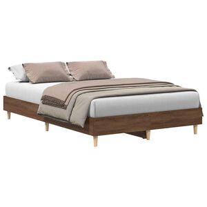 vidaXL Bettgestell ohne Matratze Braun Eichen-Optik 120x200 cm