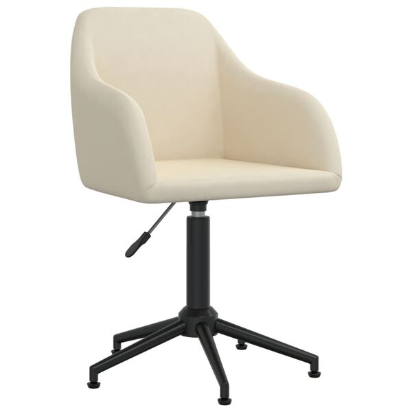 vidaXL Esszimmerst&uuml;hle 2 Stk. Drehbar Creme Samt