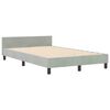 vidaXL Boxspringbett mit Kopfteil Hellgrau 120 x 200 cm Samt