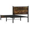 vidaXL Metallbett ohne Matratze Räuchereiche 80x200 cm