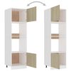 vidaXL Mikrowellenumbauschrank Sonoma-Eiche 60x57x207 cm Holzwerkstoff
