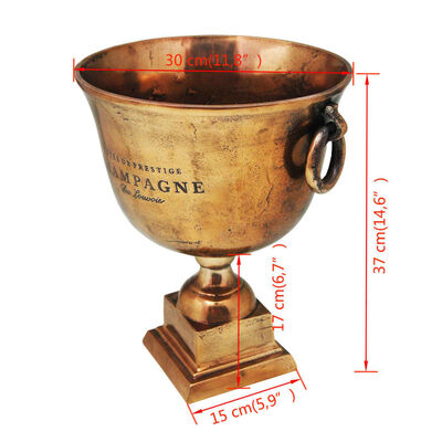 vidaXL Champagner-Kühler Pokal Kupfer Braun